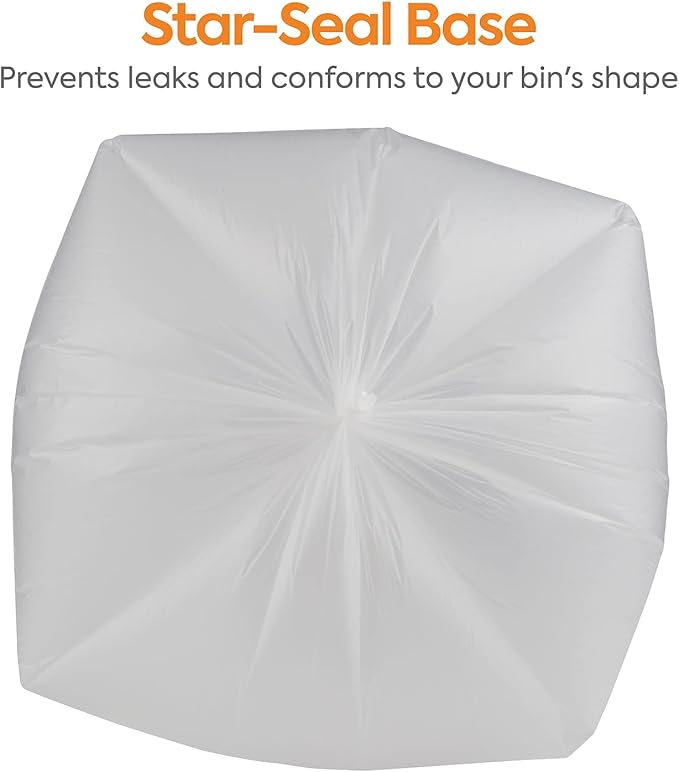 30-33 Gallon Trash Bag, 33" x 40", High Density, 12 mic, Natural, 250 Bags (CW18199)