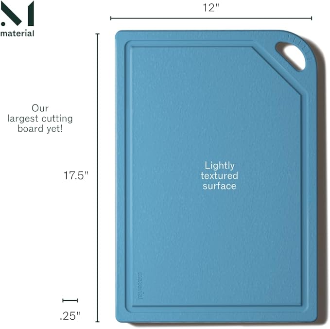 The MK Free Board, Eco-Friendly Cutting Board, Microplastic Free, Dishwasher Safe, Knife-Friendly Large Charcuterie Board (Ocean)