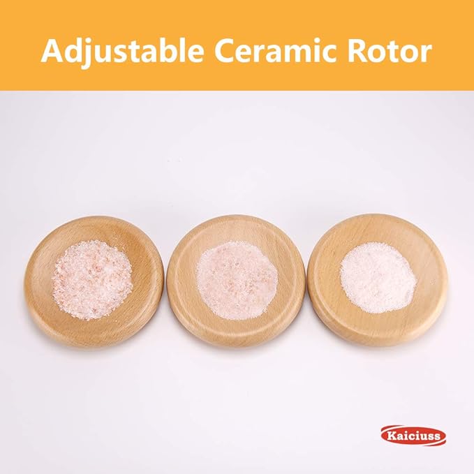 salt and pepper grinder mill set refillable large,the best transparent acrylic grinders for whole peppercorn and himalayan salt