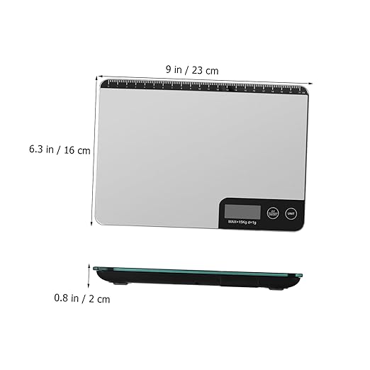 High Precision Electronic Food Scale with Tare Function Stainless Steel Kitchen Scale for Baking and Cooking Clear LCD Display Measures Grams Ounces Easy to Clean Panel Capacity