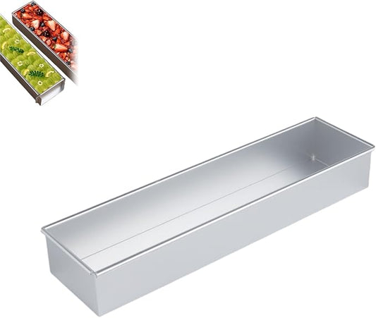 Rectangle Aluminum Tiramisu Pan, Nonstick Tiramisu Pan Cake Baking Tray,Mousse Cake Mold, Luminum Alloy Baking Mold for Tiramisu Cheesecake (Fixed)