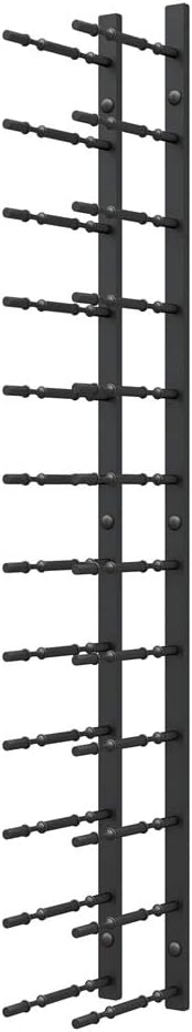 Ultra Wine Racks Wall Mounted Label-Out Wine Racks (4 Foot 2 Deep, Matte Black, 24 Wine Bottles) - Modern Metal Wine Storage, Modular Design for Home Bar, Kitchen, Dining Rooms, & Wine Cellars