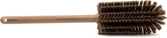 SPARTA Large Water Bottle Brush Ideal for Wide-Mouth Jars, Bottles and Tumblers, Dishwashing Tool with Handle for Home and Commercial Kitchens, Plastic, 16 Inches, Brown, (Pack of 4)