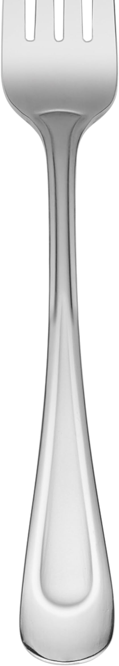 Oneida Satin Sand Dune Everyday Dinner Forks, Set of 4, 18/0 Stainless Steel, Silverware Set, Dishwasher Safe