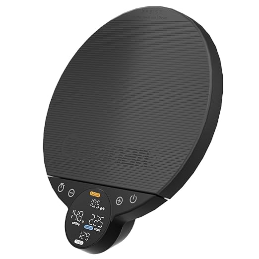 Cocinare Balance Lite Smart Coffee Scale with Timer, 3kg/0.1g Precision Digital Scale for Pour-Over, Espresso & Drip, 3 Brewing Modes (Assist, Weigh, Competition), Adjustable Ratios & Flow Rate, Black