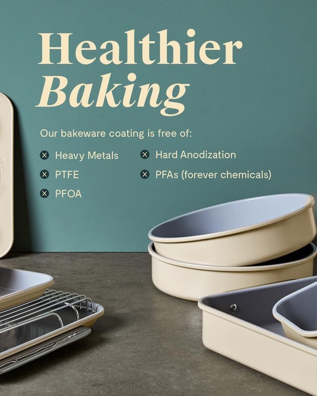 Caraway Non-Stick Ceramic 1 lb Loaf Pan - Naturally Slick Ceramic Coating - Non-Toxic, PTFE & PFOA Free - Perfect for Pound Cakes, Breads, & More - Navy