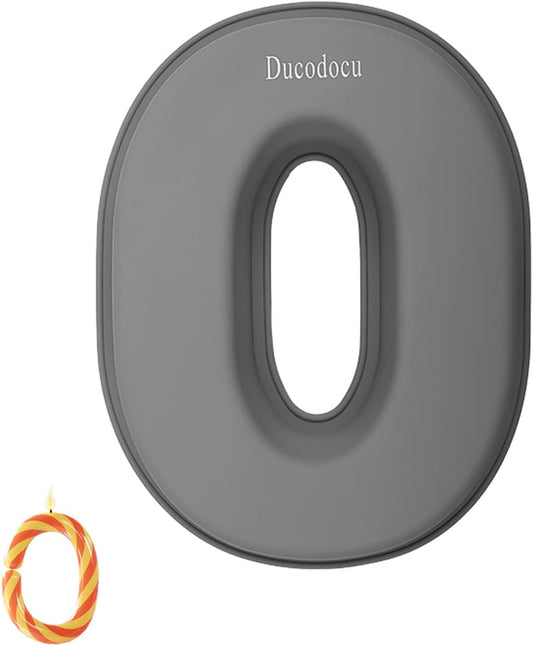 Ducodocu Silicone Cake Pans 3D Large Number Cake Mould Novelty Cake Tins DIY Baking Mold for Birthday Wedding Anniversary 10 inch Number of 0
