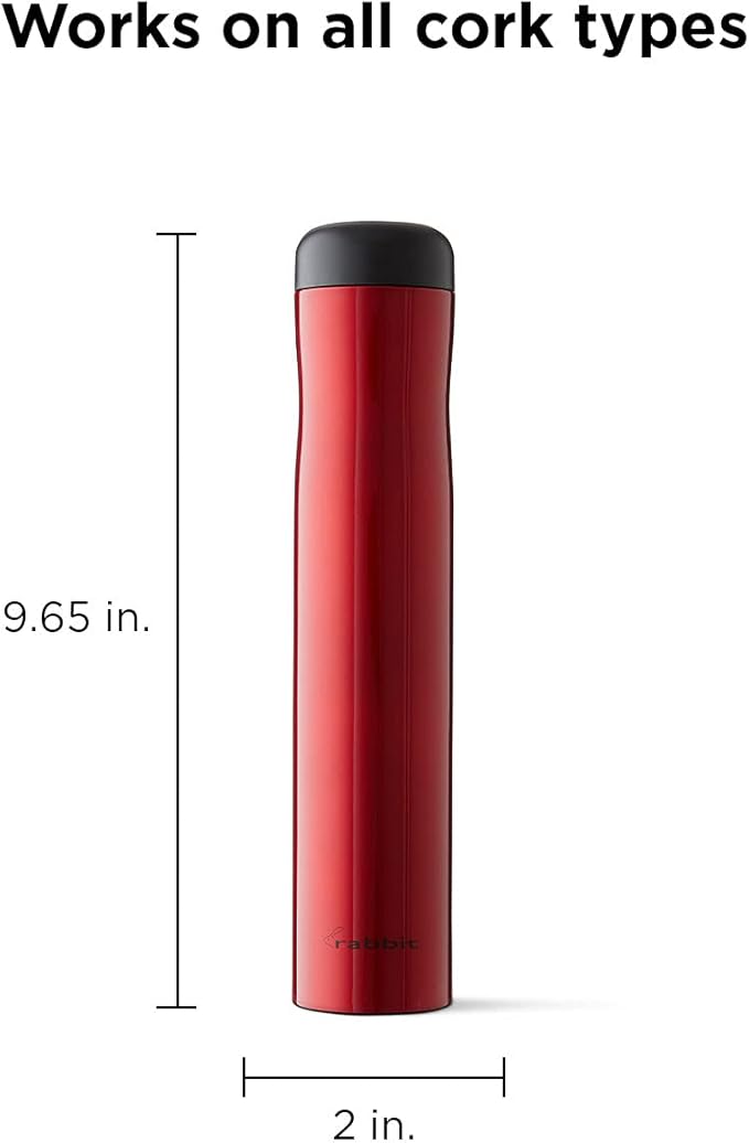 Rabbit Automatic Electric Corkscrew Wine Bottle Opener (Metallic Red)
