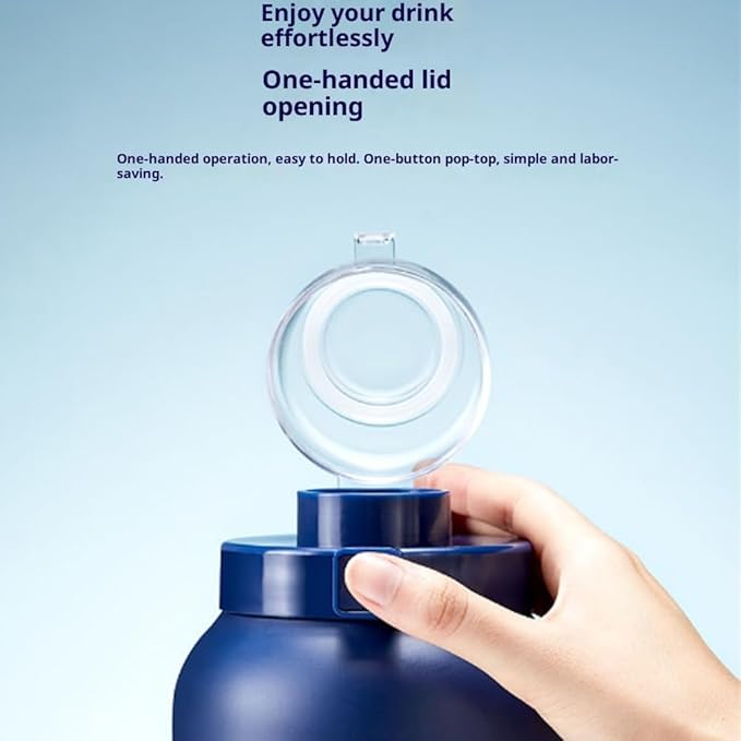 Mini Blender Japan, Portable Personal Blenders for Shakes and Smoothies with 500ml Cup, USB-C Rechargeable, Self-Cleaning for Home, Office or Travel (Blue)