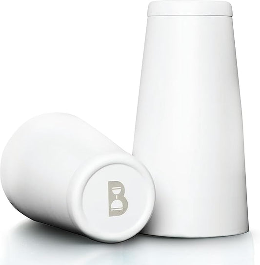 Bull in China 2-Piece Cocktail Shaker Matte White – 28 oz Weighted Shaker & 18oz Weighted Cheater Tin, Professional Grade Bar Shaker, Premium Cocktail Shaker Set for Professional & Home Bartenders