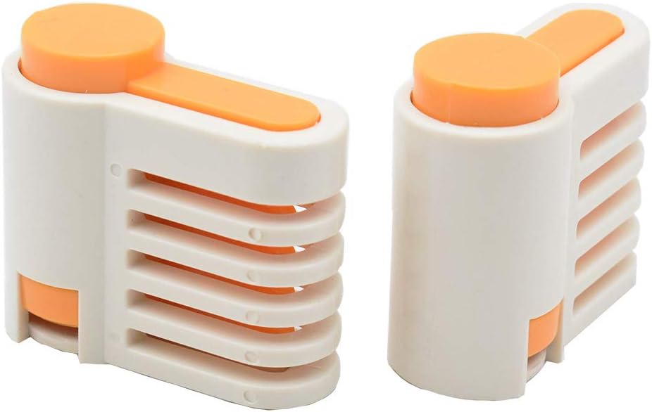 2PCS DIY Cake Slicer, Stratification Auxiliary, Bread Slice, Toast Cut, 5 Layers Leveler Slicer, Kitchen Fixator Tool (2, Orange)