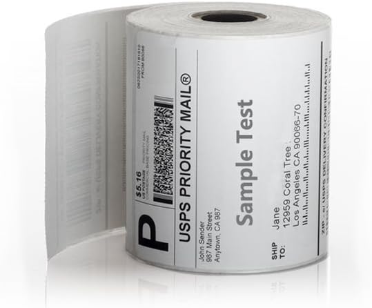 FungLam 4x6 Direct Thermal Shipping Labels for Zebra 2844 ZP-450 ZP-500 ZP-505 (100 Rolls, 250 Labels/Roll)