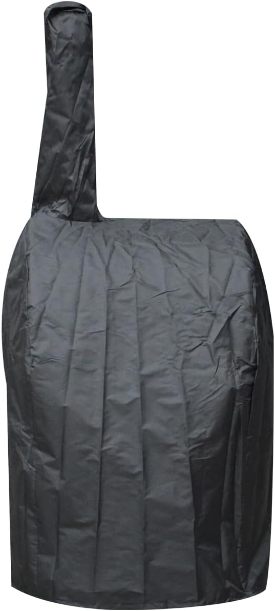 32.5 inch Wood Fired and Propane Gas Pizza Oven for Outdoor Kitchen in Stainless Steel, Large Pizza Oven for Outside, Yard and Party (Blue with Cover)