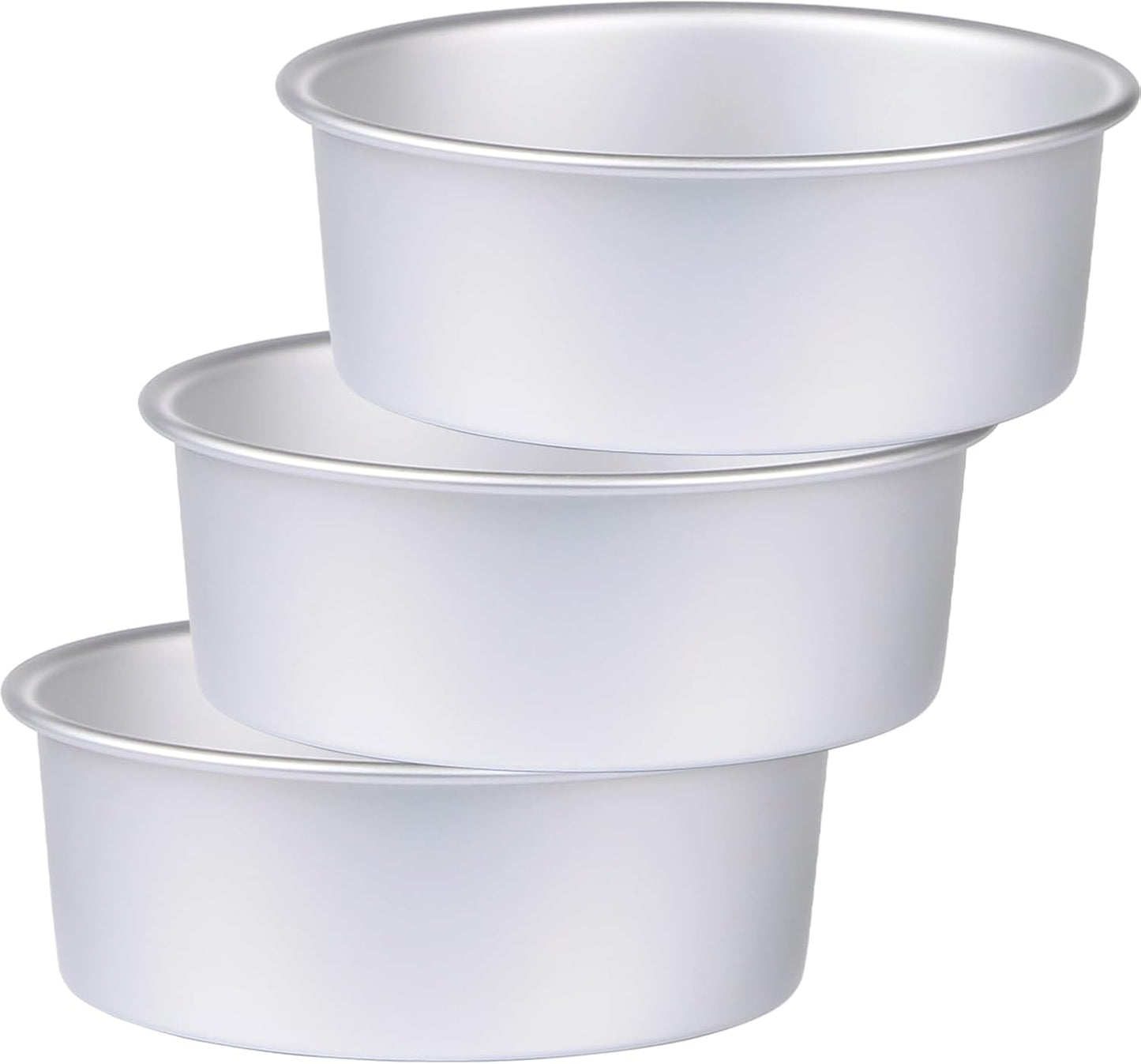 HomeMall 9 x 3 inch Round Cake Pan Set of 3, Aluminum Baking Pans for Layer Cakes, Heavy Duty Non-Stick, Evenly Baking Molds for Home Kitchen, Birthday Wedding Anniversary