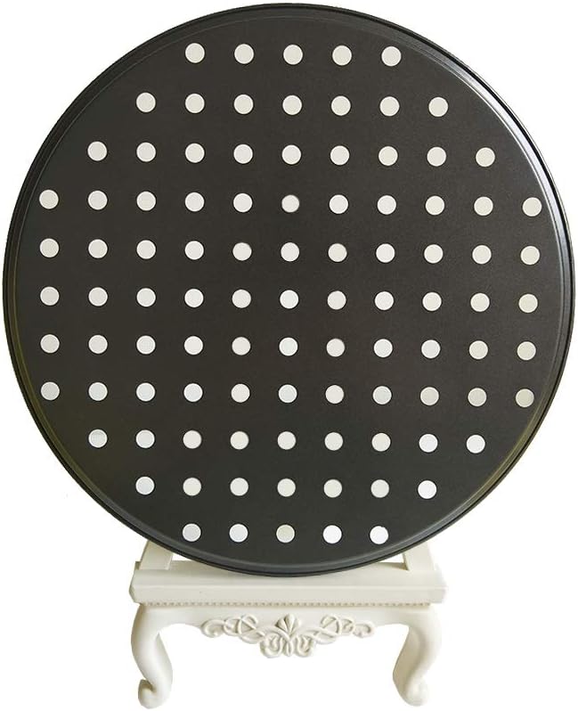 Non stick round pizza pan with holes for oven best perforated carbon steel pizza tray (10 inch)