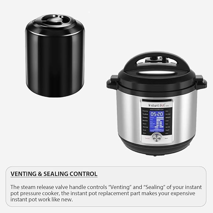 Steam Release Valve Handle for Instant Pot Duo Nova, DUO CRISP AF 8, Duo Gourmet 6 Qt, Ultra 3, 6, 8 Qt, Viva 6 Qt/Pressure Cooker Replacement Accessories