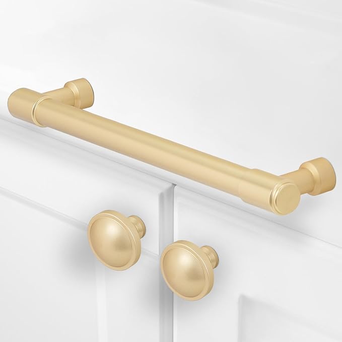 10 Pack Brushed Gold Cabinet Pulls 10 Inch(254mm) Hole Centers Kitchen Cabinet Handles Gold Drawer Pulls