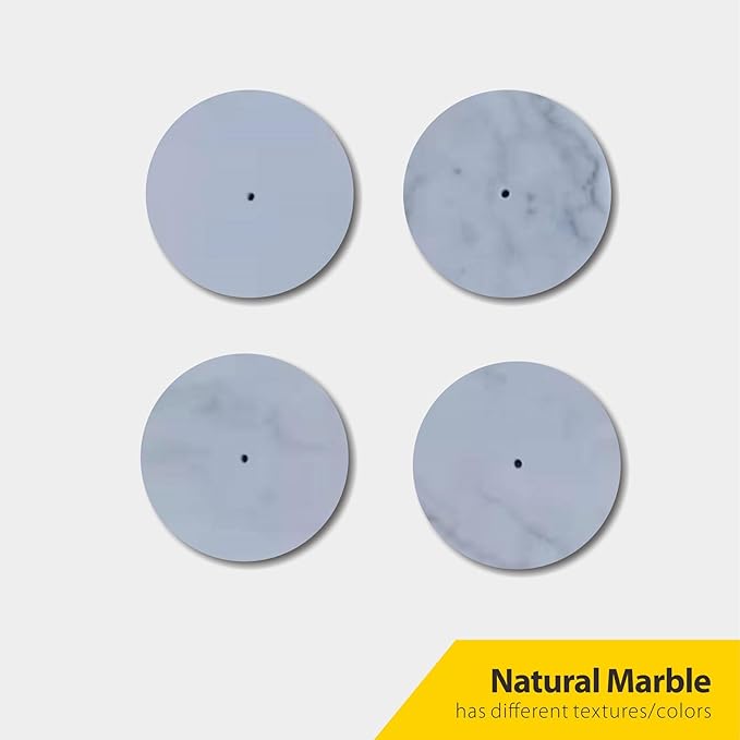 Paper Towel Holder with Sturdy Marble Base, Freestanding Paper Towel Holder Countertop, One-Handed Use, No Wobbly (Brushed Nickel)