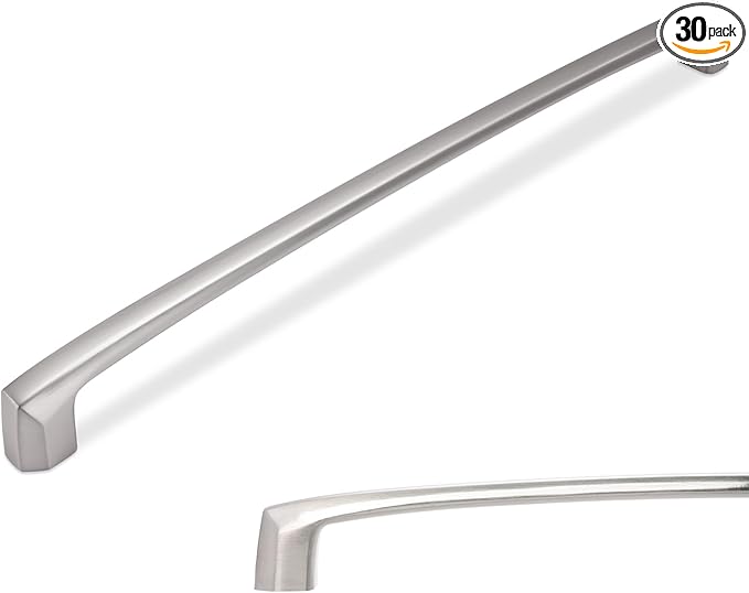 30 Pack 10 Inch Kitchen Cabinet Handles Brushed Satin Nickel Cabinet Pulls Silver Drawer Pulls Zinc Alloy Kitchen Hardware