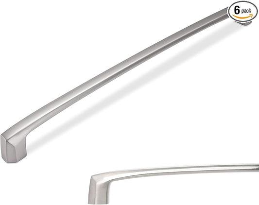 6 Pack 10 Inch Kitchen Cabinet Handles Brushed Satin Nickel Cabinet Pulls Silvery Drawer Pulls Zinc Alloy Kitchen Hardware