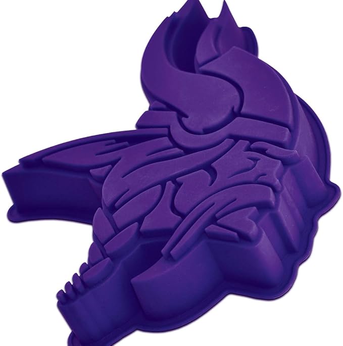 MasterPieces Game Day - FanPans NFL Minnesota Vikings Team Logo Silicone Cake Pan - Dishwasher Safe