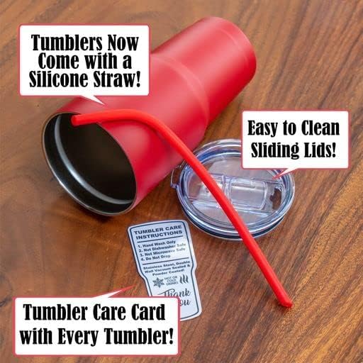 EMM Stainless Steel Coffee Tumblers, Tumbler With Sliding Lid & Silicone Straw, Durable, Spill Proof, Vacuum Insulated Drinkware - Teal