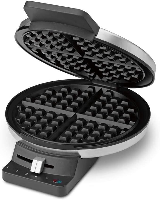 Cuisinart Round Classic Waffle Maker, Brushed Stainless, WMR-CANAS