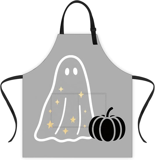 Halloween Apron Home Kitchen Cooking Baking Gardening for Women Men with Pockets waterproof 32x28 inch