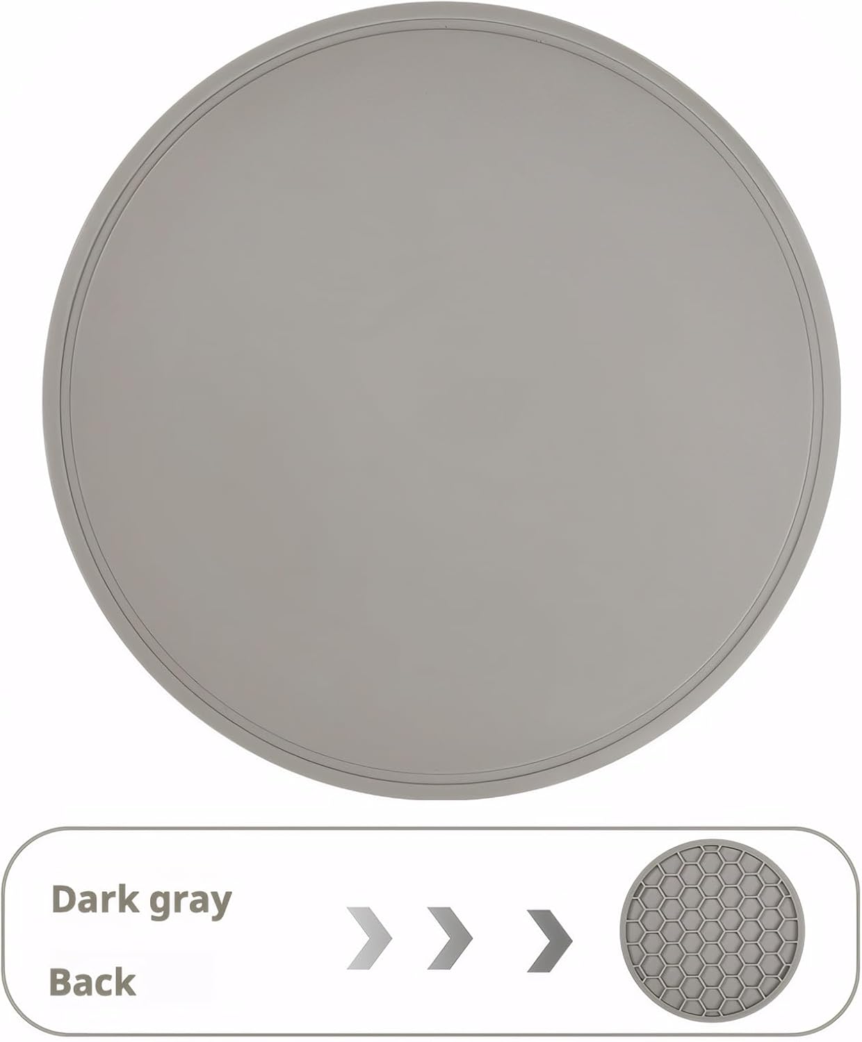 5-Pack Silicone Trivet Mats for Hot Pots, Pans & Dishes – Non-Slip Heat Resistant Round Placemats, Kitchen Counter Protectors & Coasters (Home Essentials Dark Gray,6.3"*6.3"*0.24")