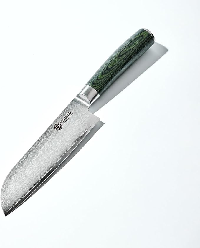 HexClad Hybrid Nonstick 5-Piece Cookware Set, 14" Pan with Lid, 14" Wok with Lid, and 7" Santoku Knife, Stay-Cool Handles, Dishwasher and Oven-Safe, Induction Ready, Compatible with All Cooktops