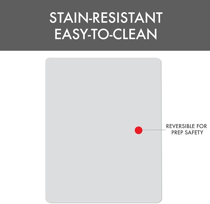 Dexas NSF Certified Polysafe Pastry Board, 16 x 20 Inches, Reversible Kitchen Cutting Board, White