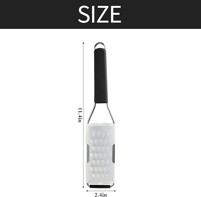 Cambom Cheese Grater Vegetable Shredder & Citrus Zester Lemon Zester for Parmesan Cheese, Vegetables, Zucchini, Nutmeg, Chocolate, Lemons, Hand Held Shredder Graters Stainless Steel Extra Coarse Blade
