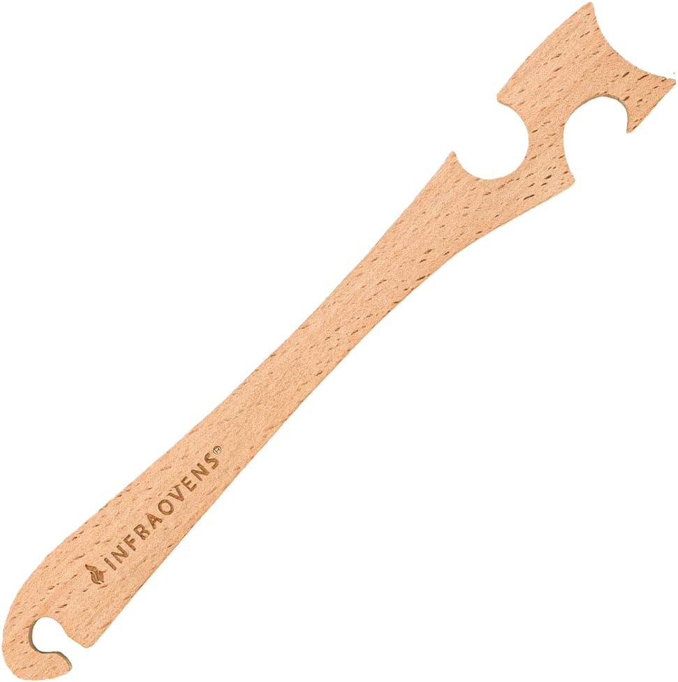 Wooden Oven Rack Puller Stick, Push Pull Tool with Longer Handle Ideal for Kitchen Oven, Convection and Toaster Ovens, Air Fryer and Small Kitchen Appliances by INFRAOVENS