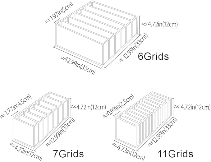 HSLFUAI 10 Pack Wardrobe Clothes Organizer for Bra, Underwear, Sock, Tie Transparent Mesh Drawer Clothes Storage, Women Underwear Storage Compartment Box