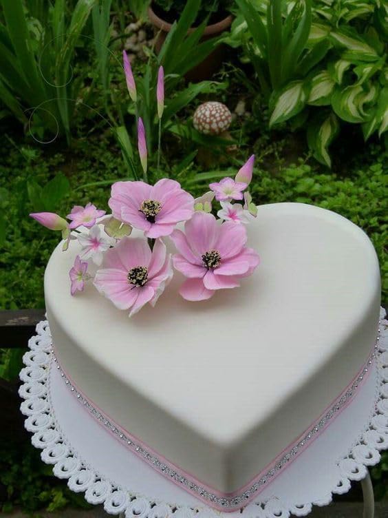 Heart Shaped Cake Pans 8 Inch – 1 PCS Nonstick Silicone Heart Cake Pan for Baking, Oven & Microwave Safe Molds – Durable, Easy-Clean Matte Surface - Grade Novelty Shaped Cake Pans (Pink)