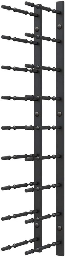 Ultra Wine Racks Wall Mounted Label-Out Wine Racks (3 Foot 2 Deep, Matte Black, 18 Wine Bottles) - Modern Metal Wine Storage, Modular Design for Home Bar, Kitchen, Dining Rooms, & Wine Cellars
