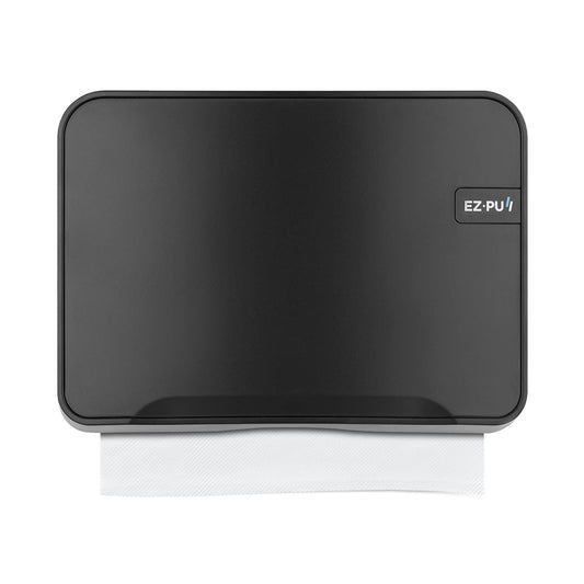 EZbrnd Wall Mount MULTIFOLD Paper Towel Dispenser for Kitchen/Bathroom/Office/RV/Airbnb, Black, 3200B-EZ