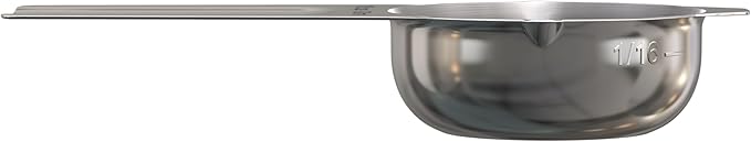 Color Up ⅛ Cup Measuring Cup (30 ml) – Premium Chrome Stainless Steel, Accurate for Wet & Dry Ingredients, Embossed Markings, Easy-Pour Spouts, Dishwasher-Safe, Kitchen Essential