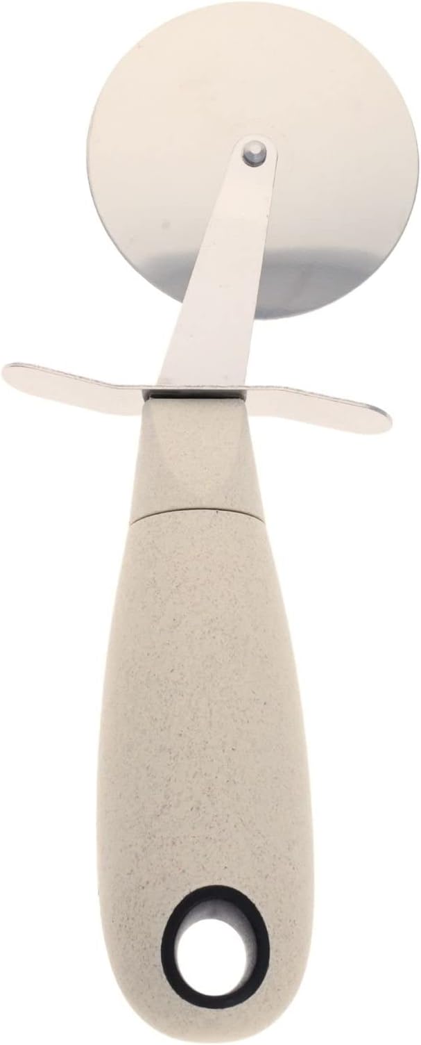 Beille 4pc Wheat Straw Kitchen Utensils Peeler Pizza Cutter Scoop and Grater