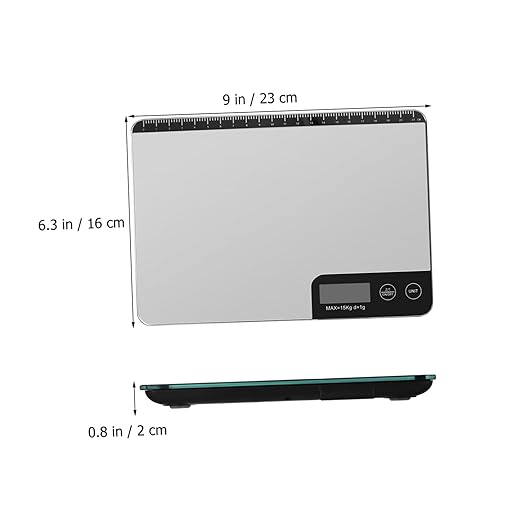Digital Kitchen Scale High Precision Stainless Steel Food Scale with Tare Function Easy Clean Panel Grams Ounces for Cooking Baking Meal Prep