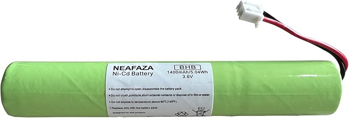 3.6V 1400mAh Ni-Cd Battery Replacement Compatible with Hurricane Spin Brush Scrubber Mop Cleaner Spin-Scrubber (1 Pack)