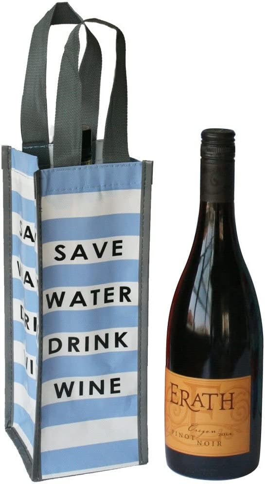 G.U.S GREAT USEFUL STUFF Set of 8: G.U.S. Eco-Friendly Wine Bags - Water Resistant, Reusable Wine Bags with Wide Sturdy Handles. Durable, Affordable. Uniquely Printed Designs