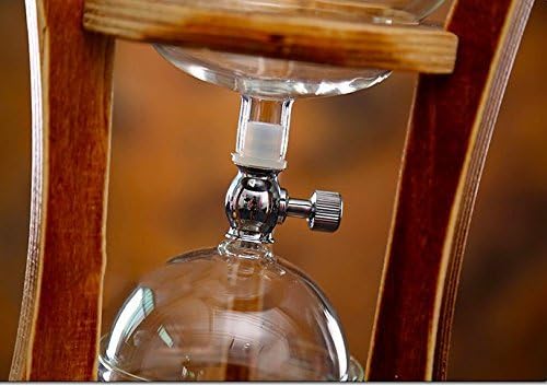 Nispira Iced Coffee Cold Brew Drip Tower Coffee Maker Wooden, 6-8 cup