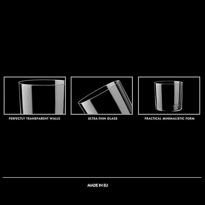 Krosno Cider Water Juice Glasses, Set of 6, 12 fl oz, Mixology Collection, Lightweight Everyday Drinking Glasses, Multi-Purpose, Dishwasher Safe, Made in Europe