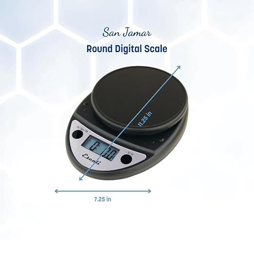Escali Primo NSF Listed Digital Scale, 11 lb/5 kg, Black (SCDGP11BK)