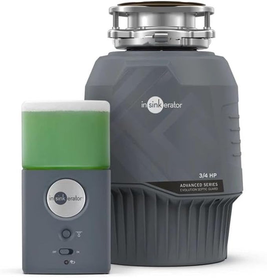 InSinkErator Evolution Septic Guard 3/4 HP Garbage Disposal, Advanced Series EZ Connect Continuous Feed Food Waste Disposer BOOST System with Septic Guard