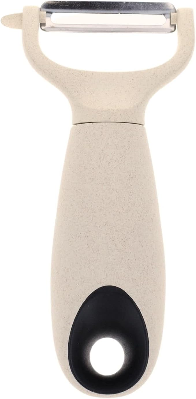 Beille 4pc Wheat Straw Kitchen Utensils Peeler Pizza Cutter Scoop and Grater