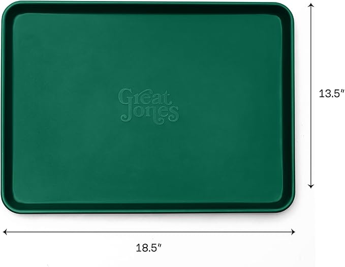 Great Jones Holy Sheet Pan (Broccoli) | Nonstick, Half-Sheet Pan | Aluminized Steel, 18.5" x 13.5" | For Baking, Roasting, & Broiling | Premium Bakeware with Even Heat Distribution | Dishwasher-Safe