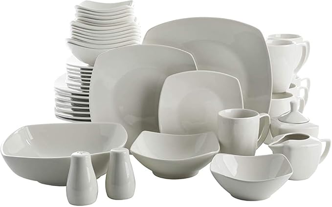 Gibson Home Zen Buffetware 39 Piece Dinnerware Set , White