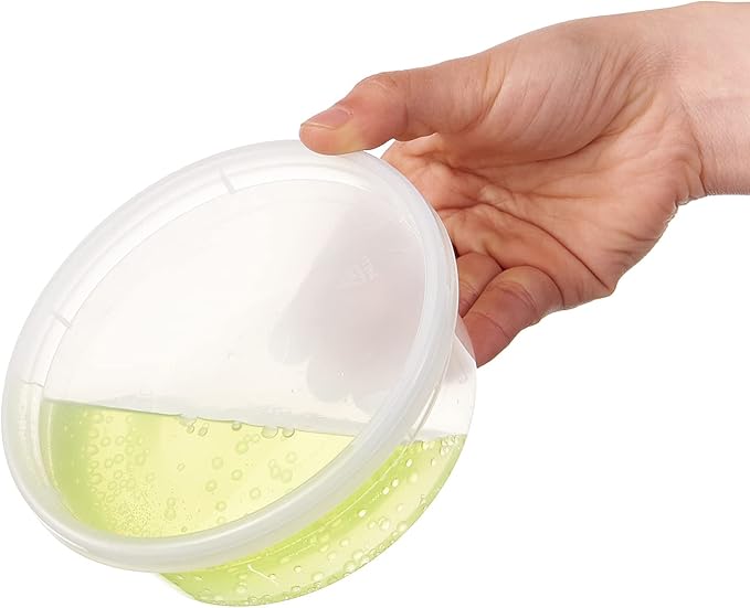 [240Set-8oz] Plastic Deli Food Storage Containers With Lids Disposable Clear Small Togo Jars Bowls For Soup, Meal Prep, Slime | BPA Free | Stackable | Leakproof | Microwave | Dishwasher | Freezer Safe